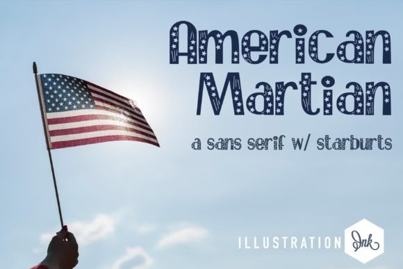 American Martian Font Review: A Patriotic Display Typeface for Creative Projects