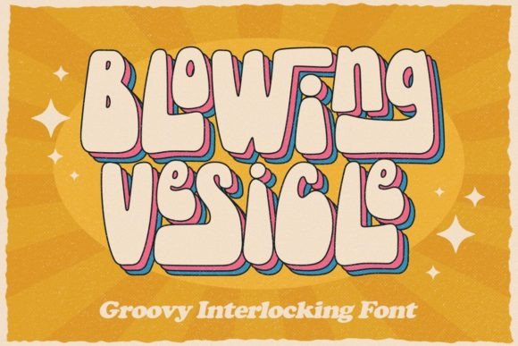 Blowing Vesicle: A Bold 60s-Inspired Display Font