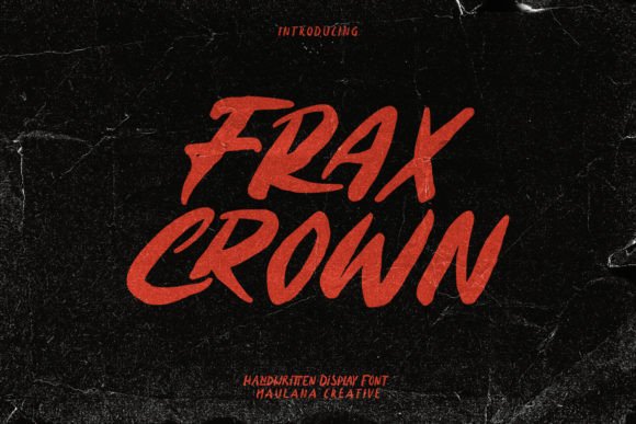 Fraxcrwon: A Modern Display Font with Horror Vibe Appeal