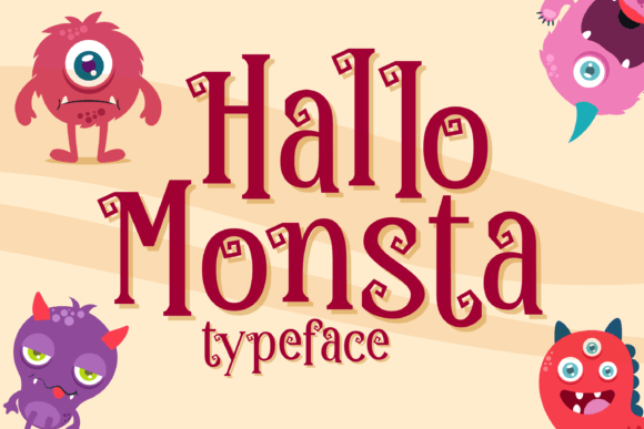 Hallo Monsta Font: A Playful Typeface for Halloween Crafts