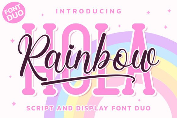 Hola Rainbow Duo: A Playful Typeface for Fresh Branding Projects