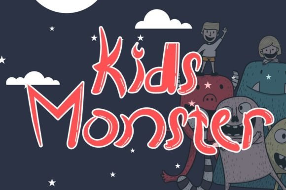 Kids Monster Font: A Sweet and Elegant Display Typeface for Creative Makers