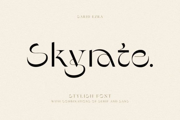 Skyrate: A Stylish Typeface for Editorial Design