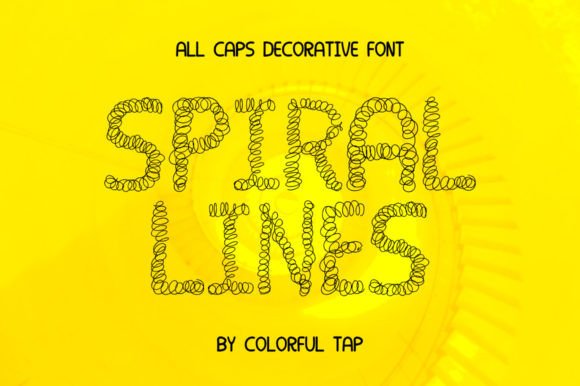 Spiral Lines Font for Creative Makers and Shop Owners