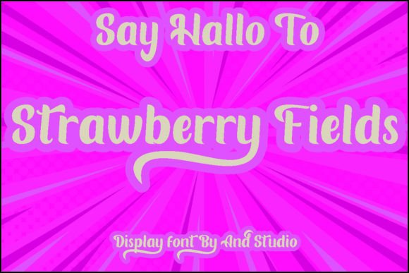 Strawberry Fields Font for Bold Web Typography