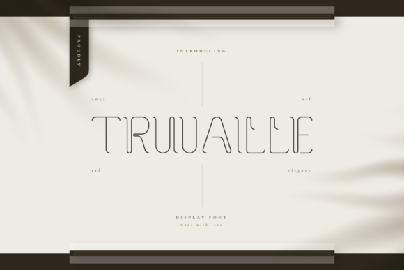 Truvaille Font in Branding Projects